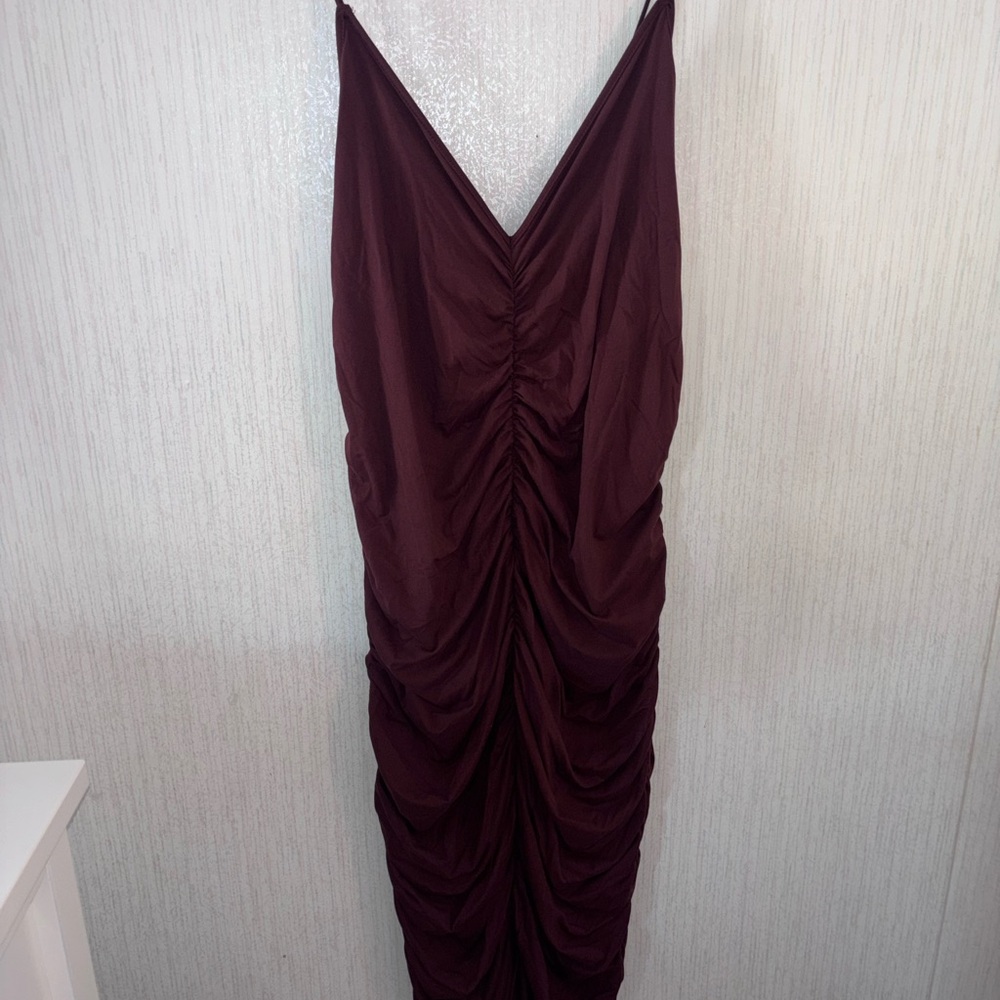 SHEIN Deep Brown Spaghetti Strap Dress